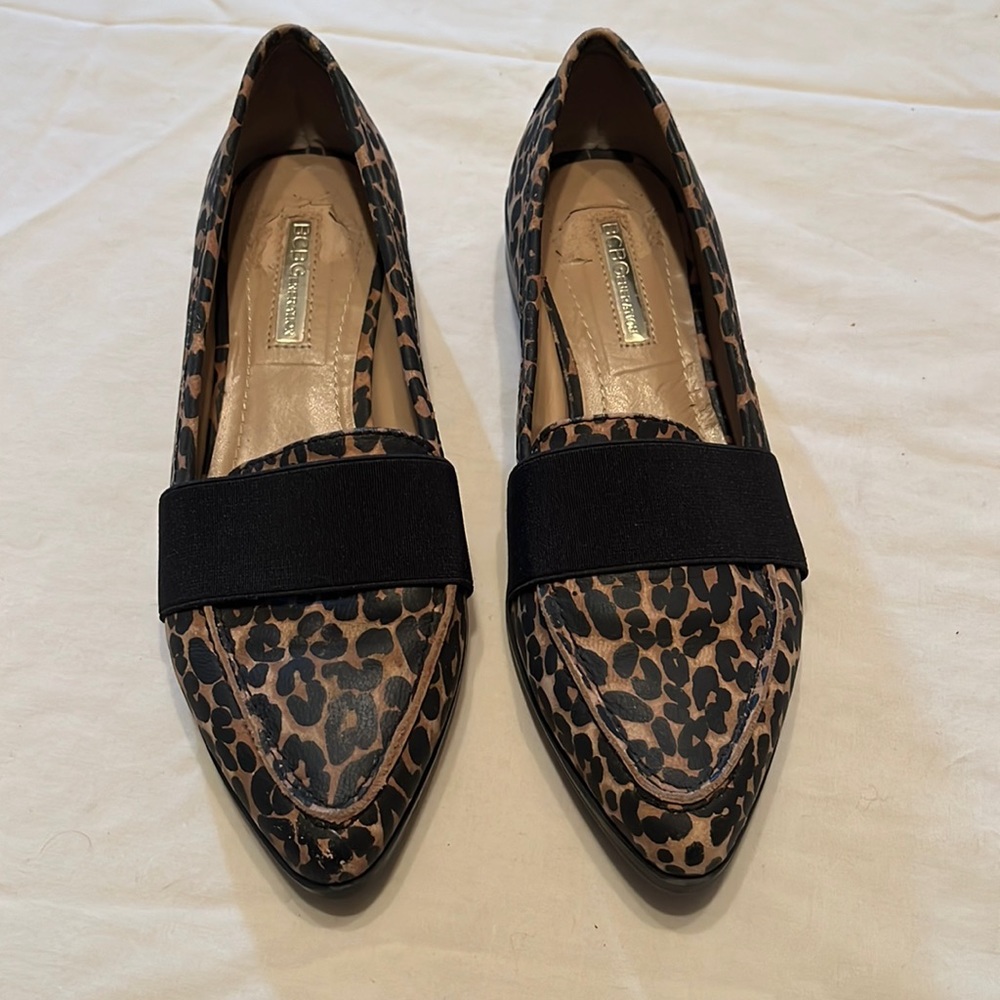 BCBGeneration Fabric Leopard Loafer Size 6M